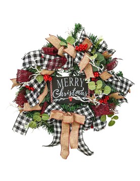 Στεφάνι Χριστουγεννιάτικο Πίνακας Merry Christmas ø30cm Xmasfest 1133967