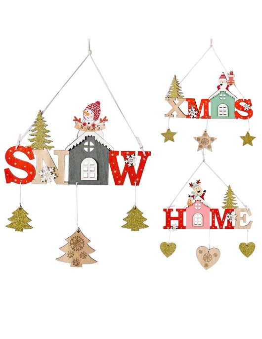 Στολίδι Ξύλινη Παράσταση Xmas 22x13cm Xmasfest 1133968