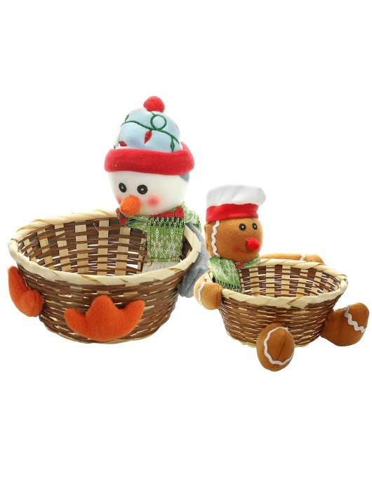 Καλάθι με Χριστουγεννιάτικη Φιγούρα ø18 x Y:17cm Xmasfest 1133979