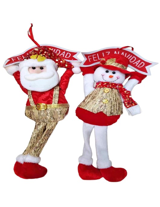 Φιγούρα Πάνινη Χριστουγεννιάτικη Feliz Navidad 48x20cm Xmasfest 1134047