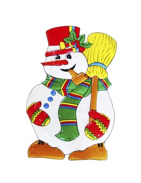 Ανάγλυφο Διακοσμητικό Βάκουμ Χιονάνθρωπος 75x50cm Xmasfest 113744