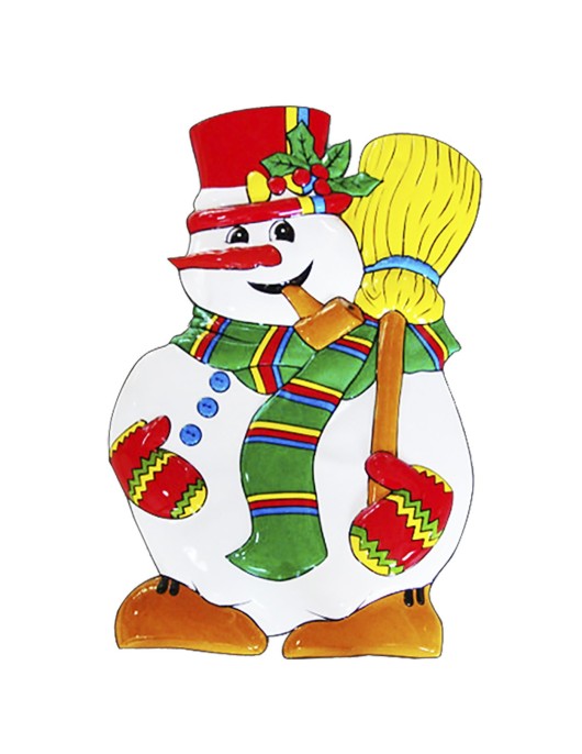 Ανάγλυφο Διακοσμητικό Βάκουμ Χιονάνθρωπος 75x50cm Xmasfest 113744