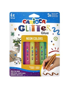 Κόλα Glitter Fluo σετ=6τεμ Carioca 6x10.5ml Carioca 42111