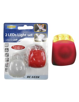 Φως Ποδηλάτου Μπρος-Πίσω σετ=2τεμ (Έκαστο 4x3cm) Homie 116439