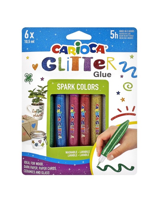 Κόλα Glitter Classic σετ=6τεμ Carioca 6x10.5ml Carioca 42110