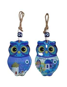 Γούρι Κουκουβάγια Greece με Μάτι &amp; Νησί 24x13x9cm Homie 116934