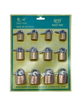 Λουκέτα Σετ=12 τεμ 20mm, 25mm, 32mm 20mm 25mm 32mm Homie 116962