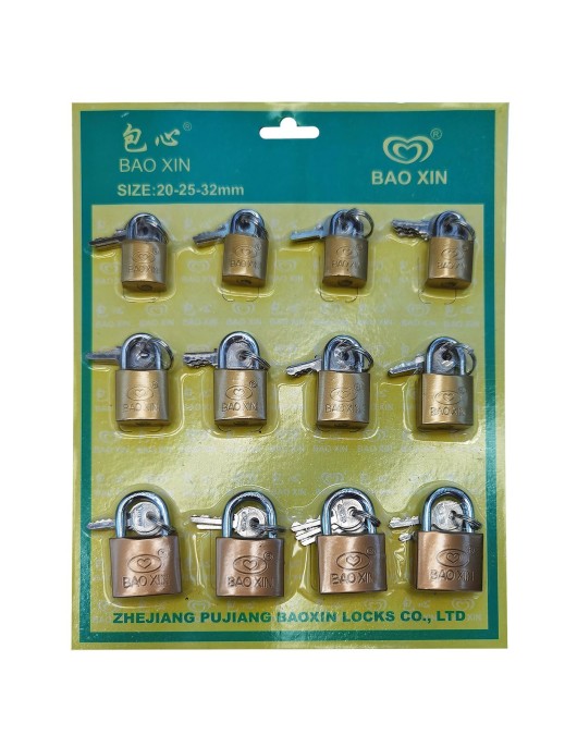 Λουκέτα Σετ=12 τεμ 20mm, 25mm, 32mm 20mm 25mm 32mm Homie 116962