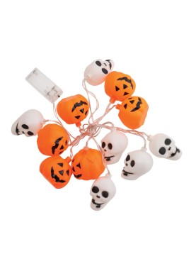 Αποκριάτικο Αξεσουάρ Λαμπάκια Κολοκύθες &amp; Νεκροκεφαλές