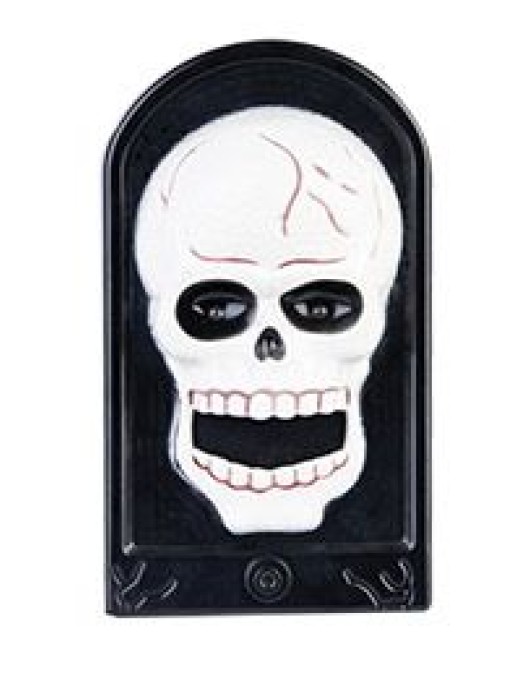 Αποκριάτικο Αξεσουάρ Κουδούνι Νεκροκεφαλή Με Ήχο & Φως 21cm