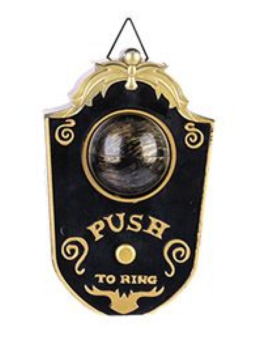 Αποκριάτικο Αξεσουάρ Κουδούνι Με Μάτι Τρόμου Με Ήχο & Φως 18cm