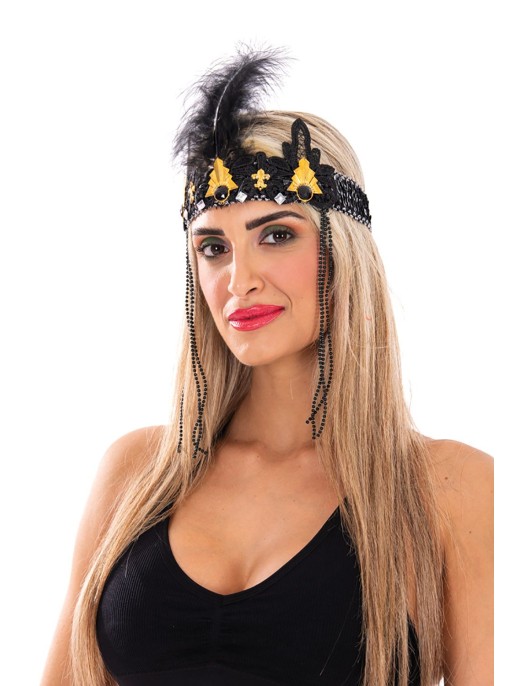 Αποκριάτικο Αξεσουάρ Καπέλο Τσάρλεστον Μαύρο 17cm