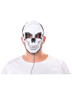 Αποκριάτικο Αξεσουάρ Μάσκα Νεκροκεφαλή Με Φως 31cm