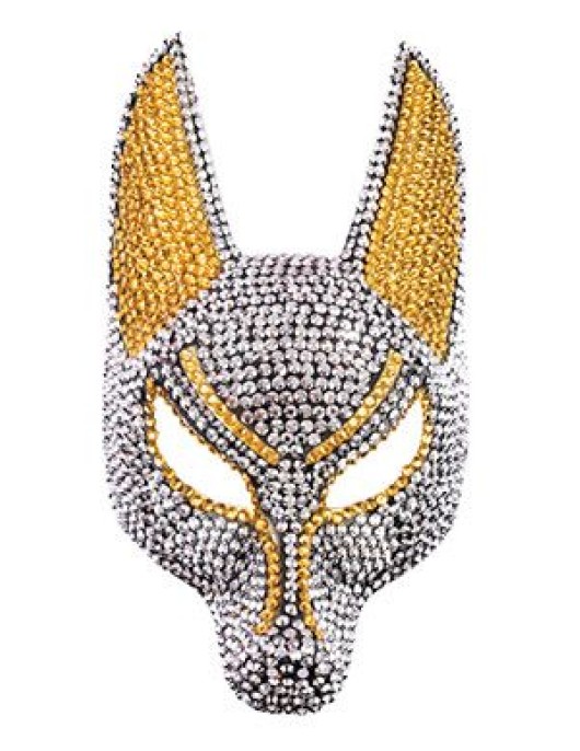 Αποκριάτικο Αξεσουάρ Μάσκα Wolf Με Στρας 34cm