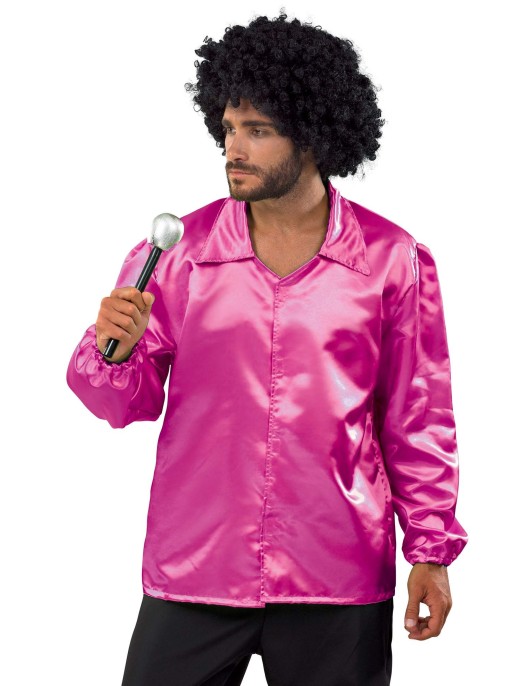 Αποκριάτικη Στολή Disco Πουκάμισο (Φούξια) One Size